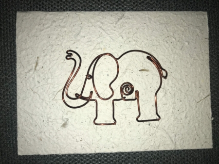 Kaart olifant ijzerdraad