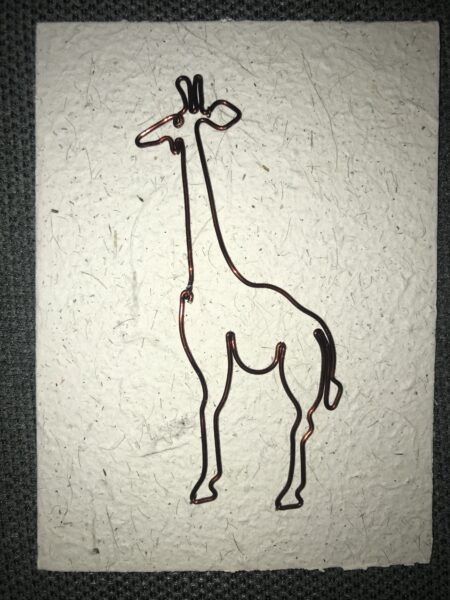 Kaart giraffe ijzerdraad