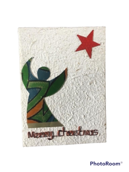 Kaart engel Merry Christmas