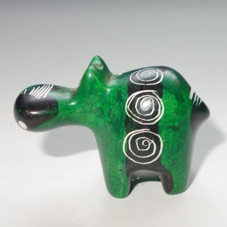 Nijlpaard gekleurd klein soapstone groen