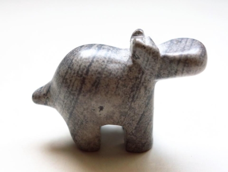 Nijlpaard soapstone klein grijs