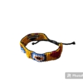 Armband kralen schuifbaar geel met hartjes